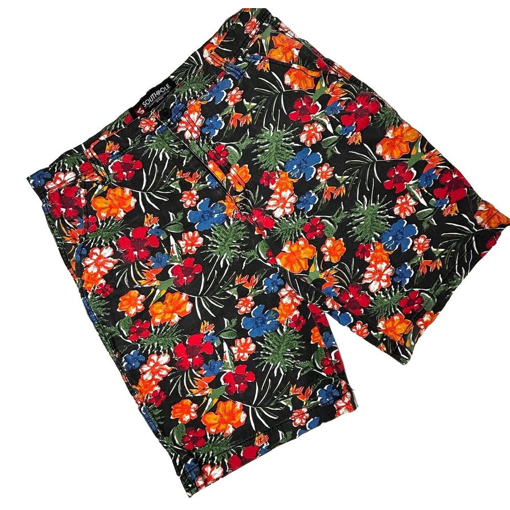 VTG Y2K SouthPole‎ Floral Shorts Mens 36 Skater Street Wear Baggy Hawaiian EUC